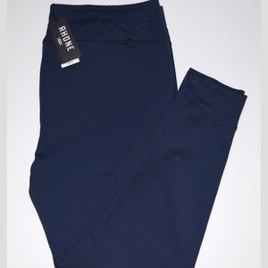 New RHONE Spar Performance Stretch Blue Elastic Waist Jogger Pants Size XL